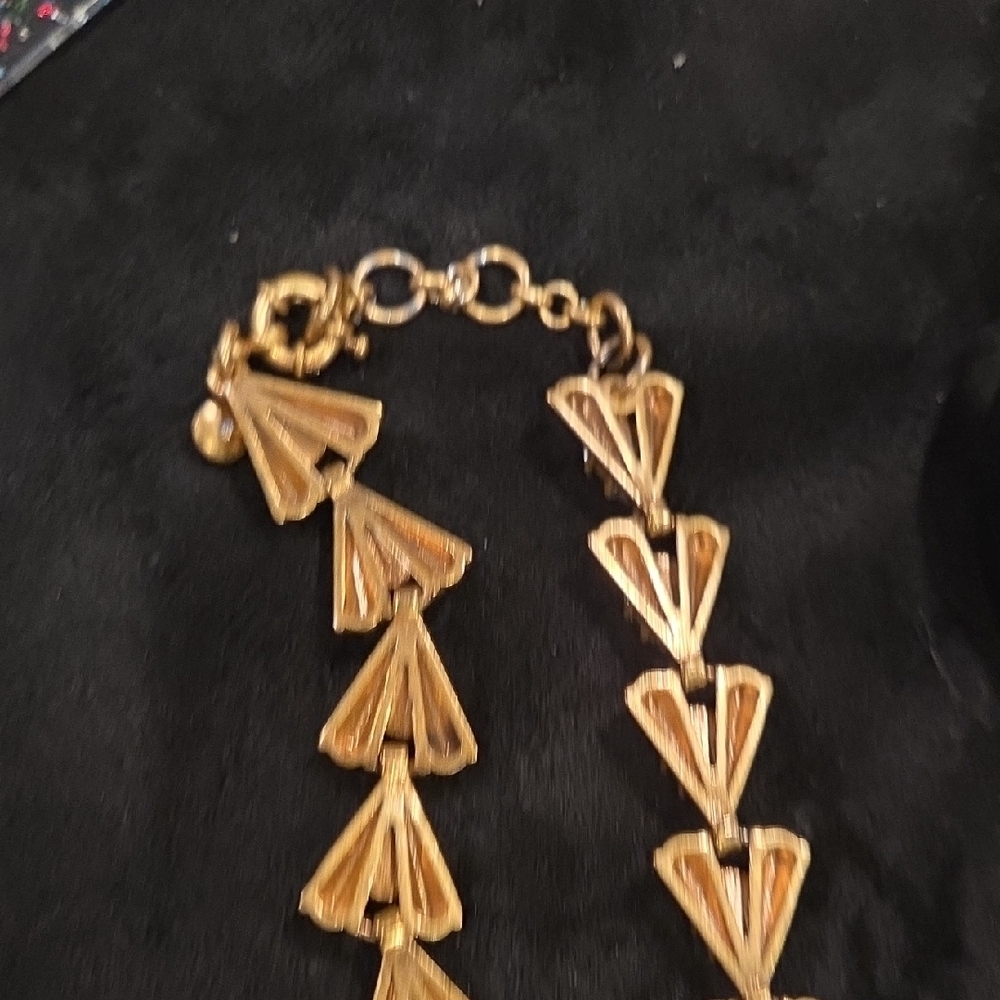 J. Crew Gold Necklace with Clear Accents - Picture 4 of 7